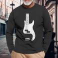 P ベースギター 長袖Tシャツ 高齢者への贈り物