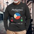 Philippines Is Calling And I Must Go フィリピン国旗シャツ 長袖Tシャツ 高齢者への贈り物
