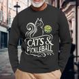 Pickleball Player 猫オーナーピックルボール キティ好きの服 長袖Tシャツ 高齢者への贈り物