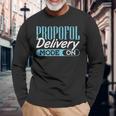 Propofol Delivery Mode On 麻酔科医 長袖Tシャツ 高齢者への贈り物
