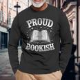 Proud Bookish Open Book Reading愛好家。 長袖Tシャツ 高齢者への贈り物