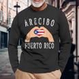 Puerto Rico Flag Heart Arecibo City 長袖Tシャツ 高齢者への贈り物