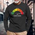 Pure Cortisol 面白いストレスメーターで走る 長袖tシャツ 長袖Tシャツ 高齢者への贈り物