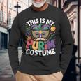 This Is My Purim Costume Jewish Holiday Mask Carnival Party Long Sleeve T-Shirt Gifts for Old Men