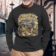 Raised On Old School Hip Hop Retro Street 80S 90S Long Sleeve T-Shirt Gifts for Old Men