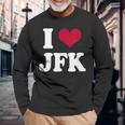 Retrointage I Heart Jfk John F Kennedy 長袖Tシャツ 高齢者への贈り物