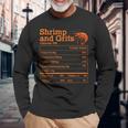 Shrimp And Grits Nutrition Facts Label Calories Protein Food 長袖Tシャツ 高齢者への贈り物