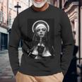 Snirt Hot Nun モチーフ 修道女 中指 長袖Tシャツ 高齢者への贈り物