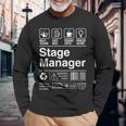 Stage Manager Description Label 長袖Tシャツ 高齢者への贈り物
