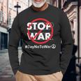 Stop Waray No To War Pleasetop Wars No War 長袖Tシャツ 高齢者への贈り物