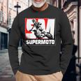 Supermoto スーパーモタード エンデューロ オートバイクロス 長袖Tシャツ 高齢者への贈り物