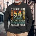 Together 54 Years Forever To Go 結婚54周年記念 長袖Tシャツ 高齢者への贈り物
