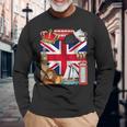 United Kingdom Flag British UK England British Roots Long Sleeve T-Shirt Gifts for Old Men