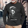 Valentine's Day I Love You To Death Cute Grim Reaper 長袖Tシャツ 高齢者への贈り物
