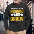 World's Best Husband And Daddy レトロ ヴィンテージ インスピレーション 長袖Tシャツ 高齢者への贈り物