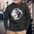 Ying Yang Flowtate 瞑想 水彩画 太極拳 メンズ レディース 長袖Tシャツ 高齢者への贈り物
