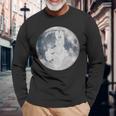 うさぎ星人 On The Moon 長袖Tシャツ 高齢者への贈り物