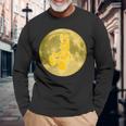 うさぎ星人 On The Yellow Moon 長袖Tシャツ 高齢者への贈り物
