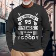 こんなに面白く見えるのに95年かかった 95歳 長袖tシャツ 長袖Tシャツ 高齢者への贈り物