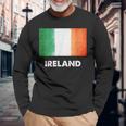 アイルランド国旗tシャツ 長袖Tシャツ 高齢者への贈り物