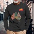 アボリジニ・アート・オーストラリア 長袖Tシャツ 高齢者への贈り物