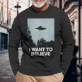 エイリアンufoアパレル「I Want To Believe」 長袖Tシャツ 高齢者への贈り物