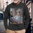 エドガー・ドガのアーティストとバレエフラットダンサー 長袖Tシャツ 高齢者への贈り物