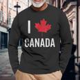 カナダ お土産 I Love Canada 長袖Tシャツ 高齢者への贈り物