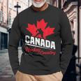 カナダホッケー メープルリーフ アイスホッケー選手 カナダ 長袖Tシャツ 高齢者への贈り物