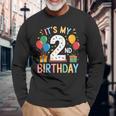 キッズ キッズ 2 歳の誕生日シャツ 男の子 幼児 2 人 2 歳の誕生日 長袖Tシャツ 高齢者への贈り物