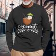 ココナッツ サマーフルーツ おもしろココナッツ 長袖Tシャツ 高齢者への贈り物