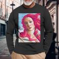 サンドロ・ボッティチェリ作 ピンクの髪の金星 長袖Tシャツ 高齢者への贈り物