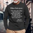 シェイクスピアの名言 To Thine Ownelf Be True Hamlet 長袖Tシャツ 高齢者への贈り物