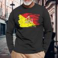 シチリア国旗 シチリア州パレルモ イタリア 長袖Tシャツ 高齢者への贈り物