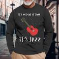 ジャズミュージックとジャズギター-調子が狂っていない 長袖tシャツ 長袖Tシャツ 高齢者への贈り物