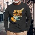 ジーザス・イズ・マイ・ロック・アンド・ザット・イズ・ハウ・アイ・ロール クリスチャン 長袖Tシャツ 高齢者への贈り物