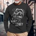 スタッフォードシャー・ブル・テリア 愛されるスタッフィー・ドッグのことわざ 長袖Tシャツ 高齢者への贈り物