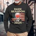 ダークブランドン・バイデン 2024 レトロフラッグ Usa ファニー ジョー・バイデン 長袖Tシャツ 高齢者への贈り物