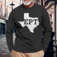 テキサスシルエットのept El Paso Txデザイン。 長袖Tシャツ 高齢者への贈り物