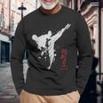 テコンドー・Tkd・テコンドーチャンプ 長袖Tシャツ 高齢者への贈り物