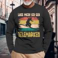 テレマーク Lass Mich Ich Geh Telemarken スキー 長袖Tシャツ 高齢者への贈り物