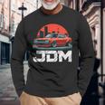 ディストレス Jdm レジェンド ドリフト レース レッドカー 東京スカイライン ギフト 長袖tシャツ 長袖Tシャツ 高齢者への贈り物
