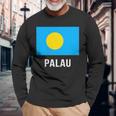 パラオの国旗 長袖Tシャツ 高齢者への贈り物