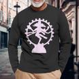ヒンドゥー教の神シヴァ 長袖Tシャツ 高齢者への贈り物