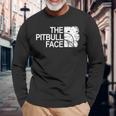 ピットブルフェイス ファニー ドッグ ピットブル 長袖Tシャツ 高齢者への贈り物