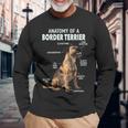 ボーダーテリアの解剖学 長袖tシャツ 長袖Tシャツ 高齢者への贈り物
