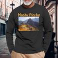 マチュピチュペルー遺跡 日の出 長袖Tシャツ 高齢者への贈り物