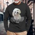 マルチーズ犬愛好家 子犬オーナー 真の愛 引用句デザイン 長袖Tシャツ 高齢者への贈り物