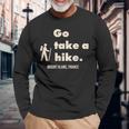 モンブランフランスgo Take A Hike レトロ 長袖Tシャツ 高齢者への贈り物
