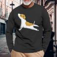 ヨガジャック・ラッセル・テリア犬 長袖Tシャツ 高齢者への贈り物